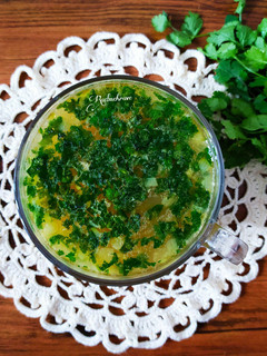 عکسی از دستور سوپ گشنیز