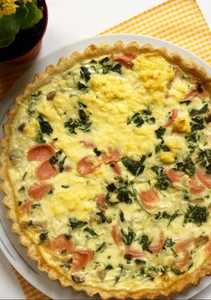 Foto resep Quiche Lorraine pai gurih dari Prancis