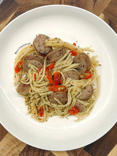 Foto resep Spaghetti Sosis Aglio Olio