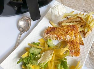 Une photo de Fish and chips à l’air fryer