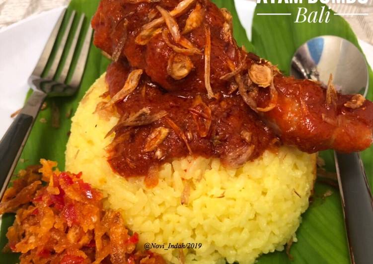 Resep Nasi Kuning Ayam  Bumbu Bali oleh Novi Indah Cookpad