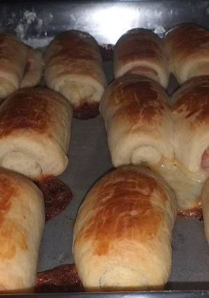 Una foto de Rollitos de jamón y queso