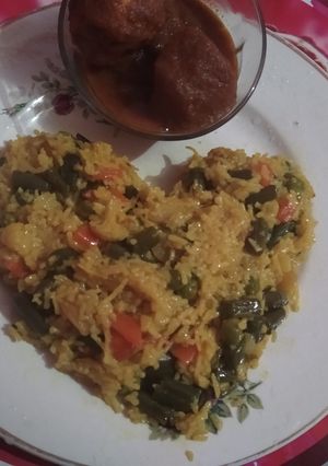 ভেজিটেবল পোলাও(Vegetable Pulao recipe in bengali) রেসিপির প্রধান ছবি
