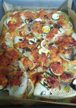 Foto principal de Tilapia al horno con mix de patatas y boniato
