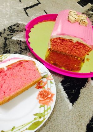صورة لوصفة كيكه بنكهه جيلي فراوله 🍓