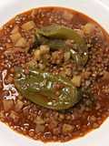 Lentejas con verduras y mini pimientos