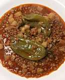 Lentejas con verduras y mini pimientos