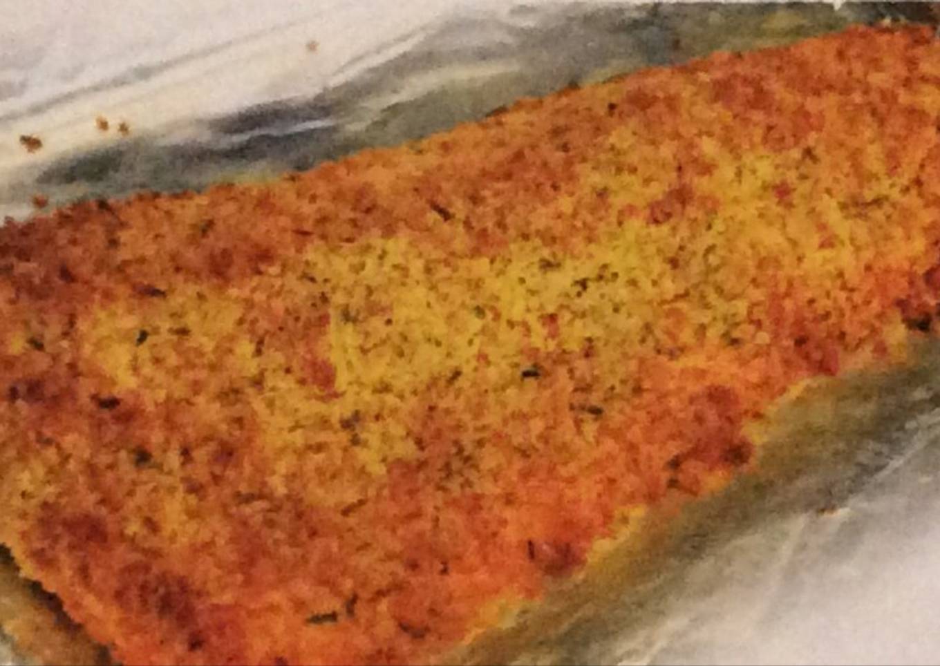 Oven baked salmon breadcrumbs 