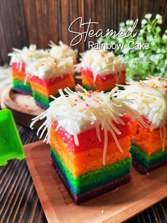 Foto resep Steamed Rainbow Cake