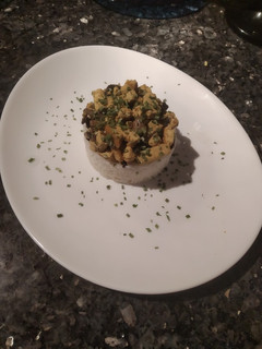 Una foto de Tofu con champiñones al curry