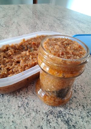 A picture of Chili Sauce with shrimp paste (Sambal Terasi).