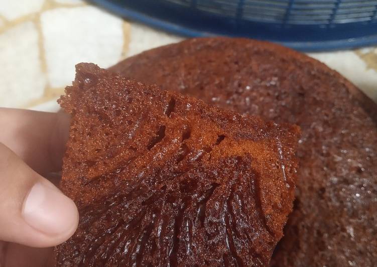 step by step membuat Bolu CarameL yang kenyang