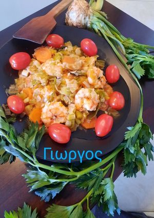 Φωτογραφία της συνταγής Γαρίδες πρασοσέλινο