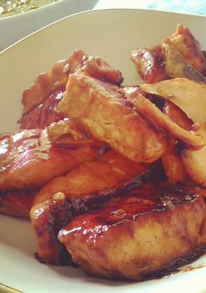 Foto resep Grilled salmon with oyster sauce and garlic