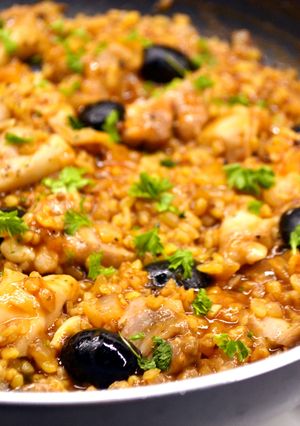 Csirkés bulgur egytálétel recept fotója