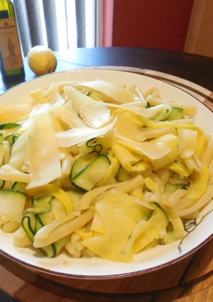 櫛瓜油醋義大利麵 (五辛奶素) 的食譜成品照片