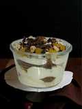 Tiramisù con Pesche sciroppate e Nocciole