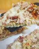 Pizza de atún con base de calabacín