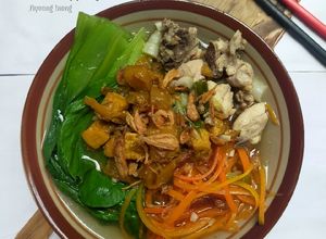 Foto resep Mie Wortel Lobak Tongcai Bumbu Topping Mie Ayam