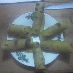 A picture of Pumpkin chapatis#theme challenge.