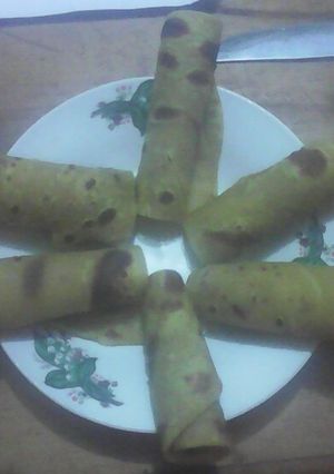 A picture of Pumpkin chapatis#theme challenge.