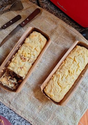 Una foto de Budín de vainilla y nueces