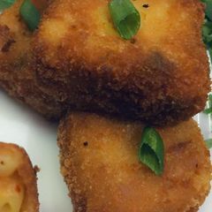 A picture of Veg and pasta cubes.