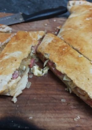Una foto de Pan relleno fácil