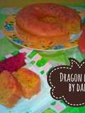 Dragon Fruite Cake (Cake Buah Naga) No mix + irit