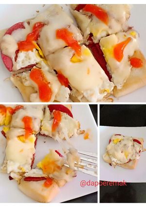 Foto resep Pizza roti tawar mozarela ala emak
