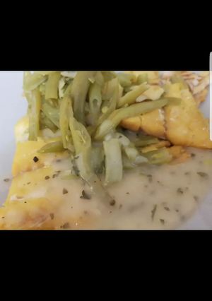 A picture of My Poached Smoked Haddock Fillets in Green Beans.