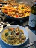 Spaghetti con vongole e tartufi di mare