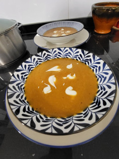 Una foto de Crema de calabaza asada