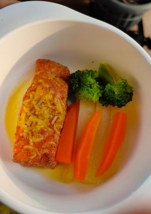 Foto resep Steak salmon with lemon butter sauce