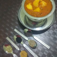 A picture of Panch foran potato curry.