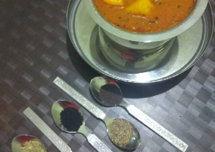 Panch foran potato curry