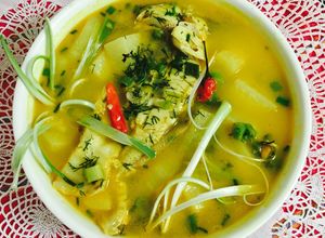 Hình của món Canh chua cá nấu với xu hào .