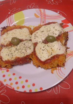 Una foto de Pizza de zanahoria ligth