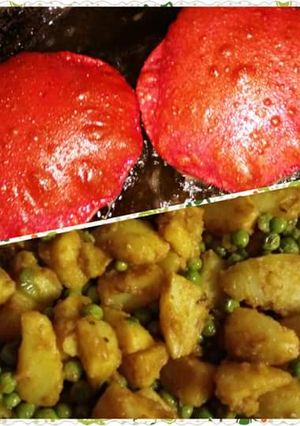 A picture of Beetroot poori.