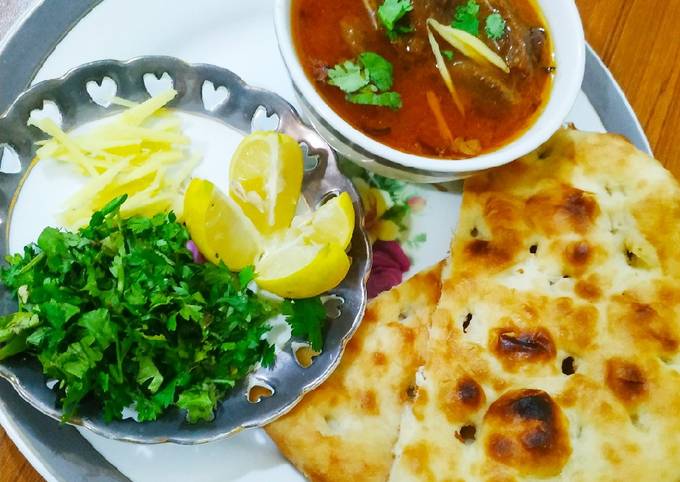 Beef nihari with kulcha Recipe by Nosheen Nadeem - Cookpad