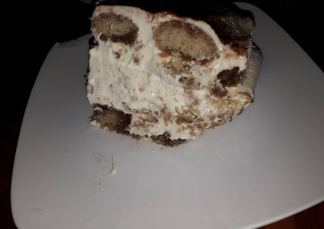 Tiramisú sin huevo