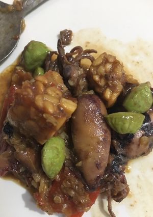 Foto resep Tumis Cumi asin tempe pete