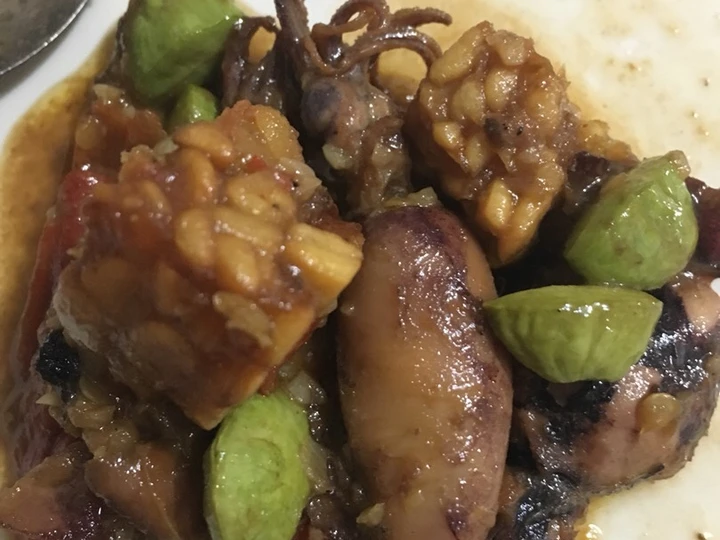 Cara Simple Menyiapkan Resep  Tumis Cumi asin tempe pete yang Bisa Manjain Lidah, Menggugah Selera