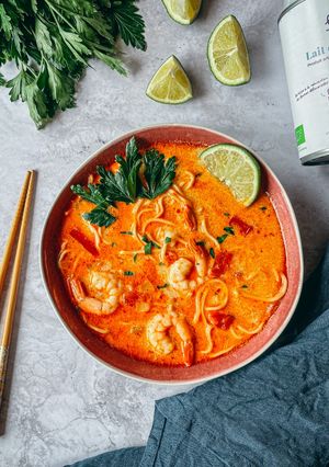 Une photo de Soupe Crevettes Coco Curry