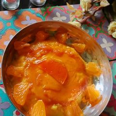 A picture of Orange caramel custard.