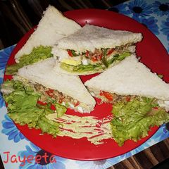 A picture of Egg, Chicken Fajita Sandwich.