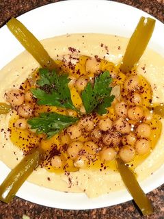 صورة لوصفة حمص بالطحينيه