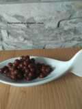 Falso caviar de chocolate negro