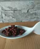 Falso caviar de chocolate negro