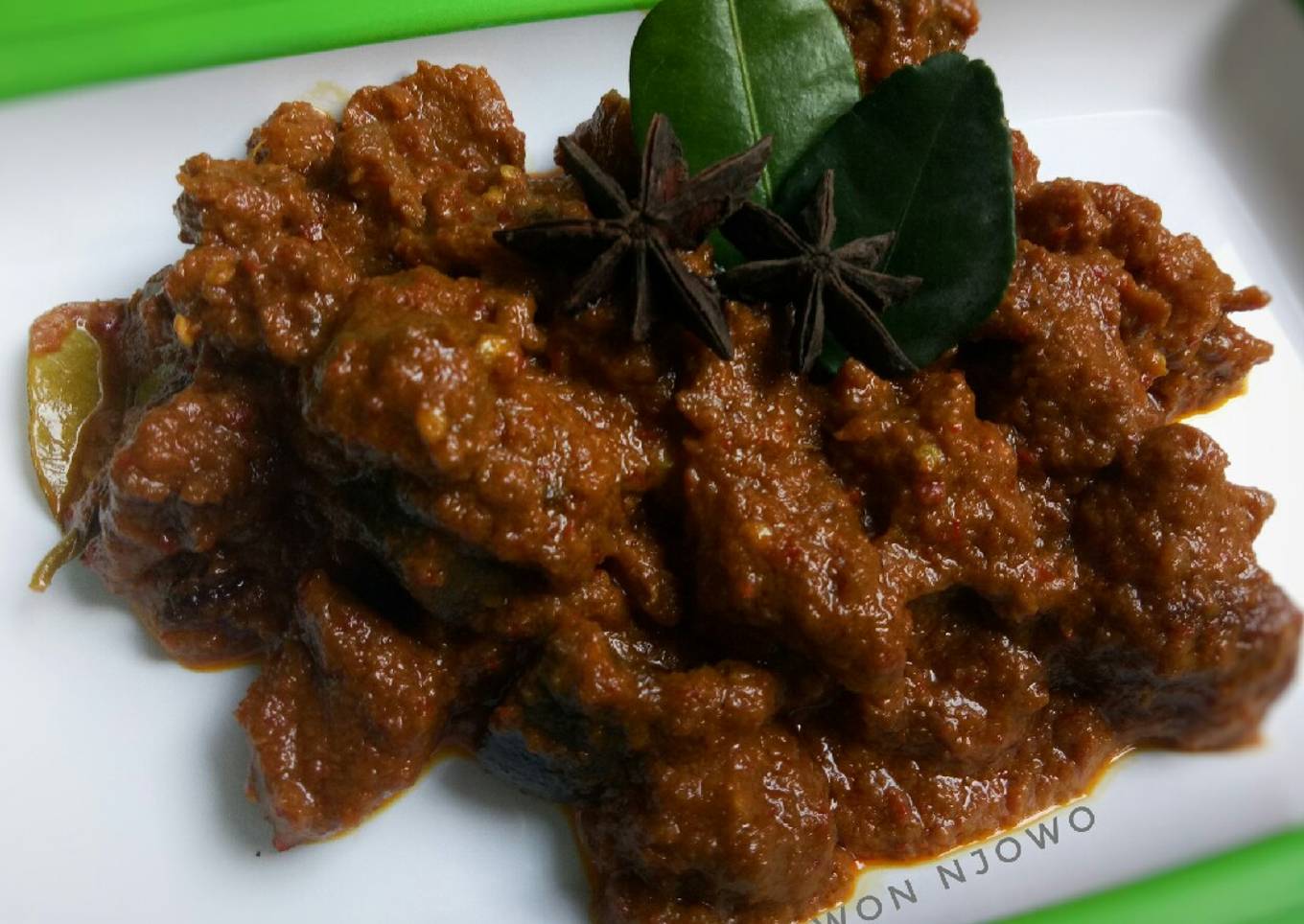 Rendang (tanpa ditumis tanpa gula)